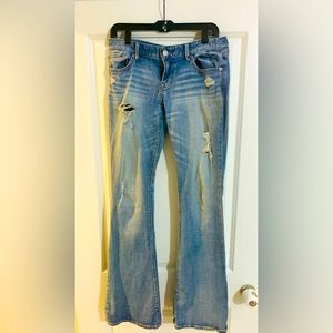 Low rise flare jeans